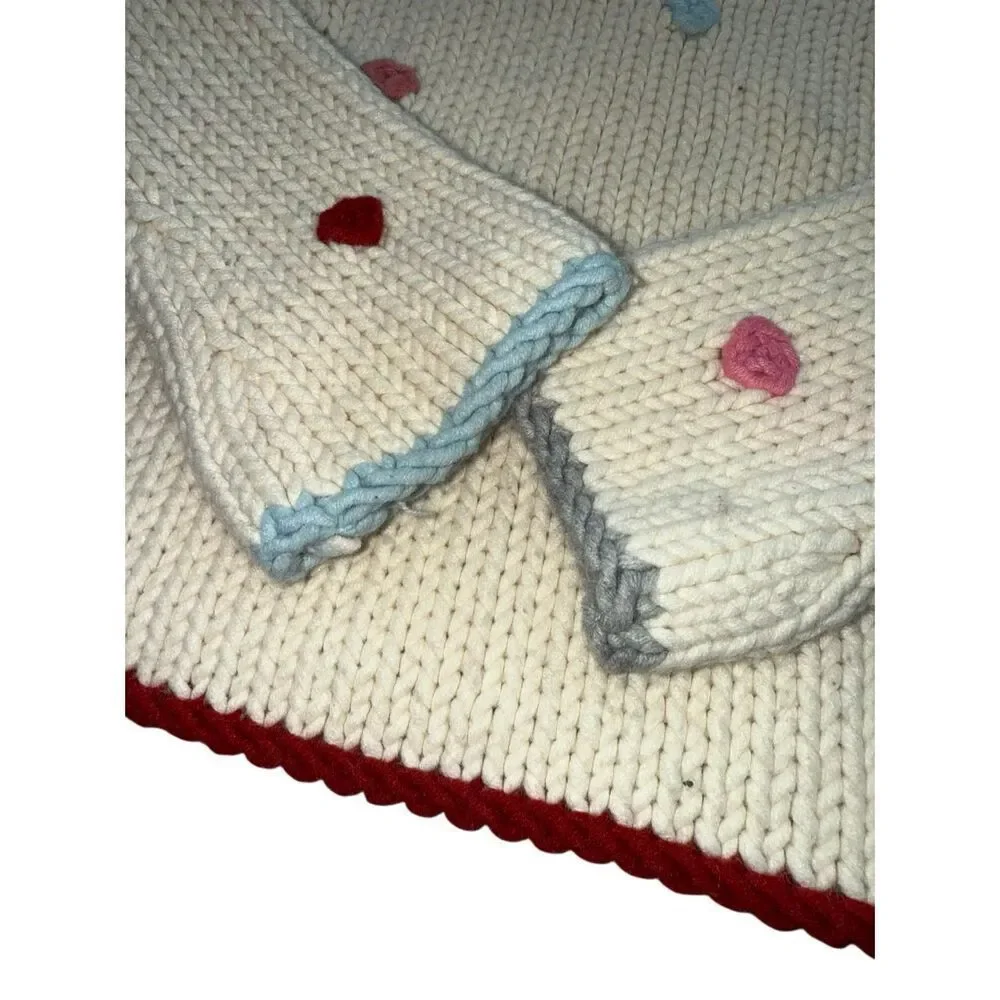 Y2K Baby Gap Textured Polka Dot Chunky Knit Sweater Size 2T